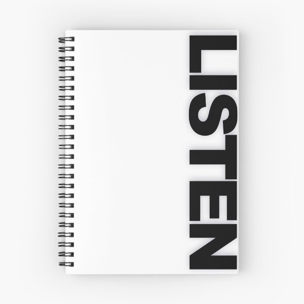 Item preview, LISTEN — Black Minimal Bold Type Statement designed and sold by WORDPAUSE.