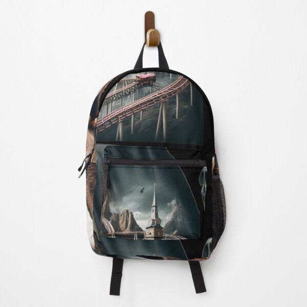 Item preview, Gothic Nun Bear and Haunted Church Rollercoaster Art designed and sold by LujziWorld.