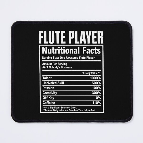 Item preview, Flute Player Nutritional Facts designed and sold by Randomera.