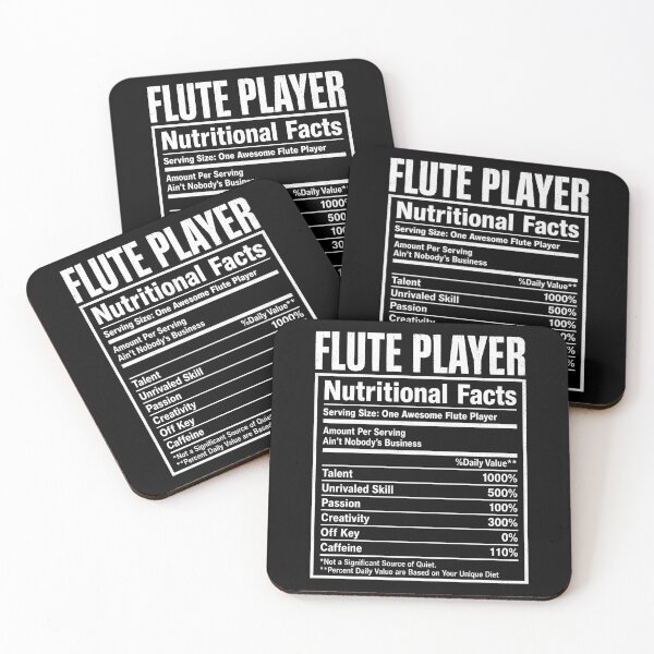 Item preview, Flute Player Nutritional Facts designed and sold by Randomera.