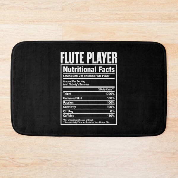 Item preview, Flute Player Nutritional Facts designed and sold by Randomera.