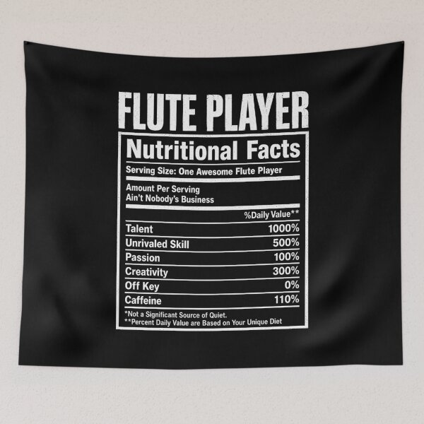 Item preview, Flute Player Nutritional Facts designed and sold by Randomera.