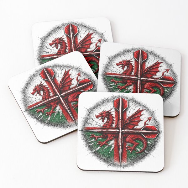 Item preview, Wales Darts Crossed Darts Grunge Design designed and sold by rafi18.