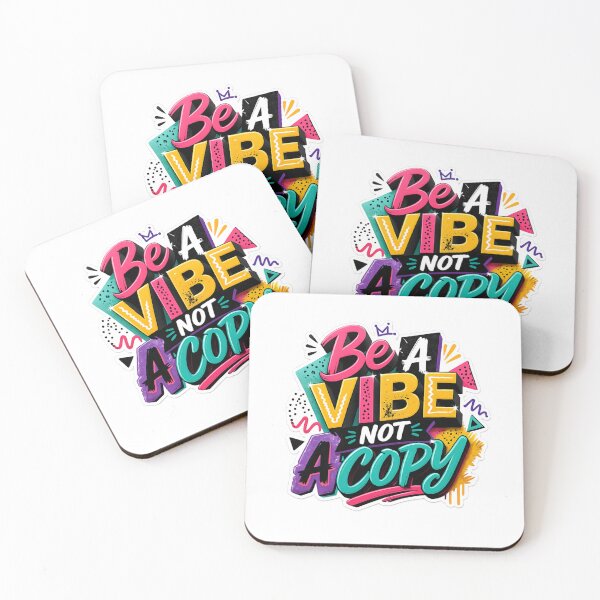 Item preview, Be a Vibe, Not a Copy – Bold Motivational Typography Sticker designed and sold by Funky Fable studio.