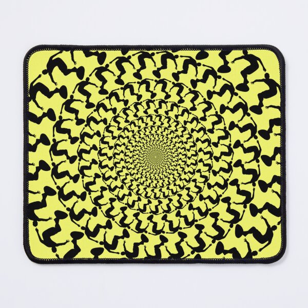 Item preview, Yellow Wake Surfing Black Kaleidoscope Mandala designed and sold by ChristinasMess.