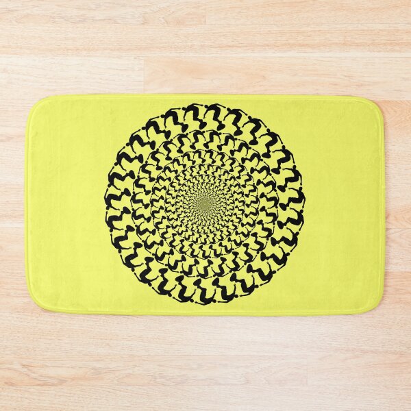 Item preview, Yellow Wake Surfing Black Kaleidoscope Mandala  designed and sold by ChristinasMess.