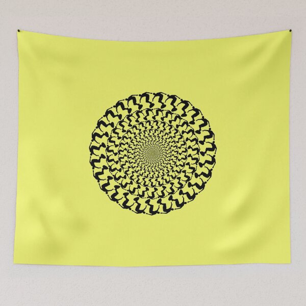 Item preview, Yellow Wake Surfing Black Kaleidoscope Mandala  designed and sold by ChristinasMess.