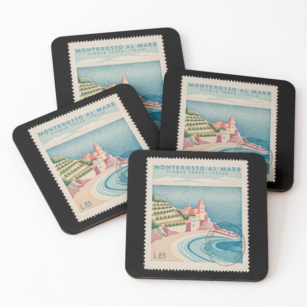 Item preview, Monterosso Italy Cinque Terre Beachfront Stamp Sticker designed and sold by stickercuffs.