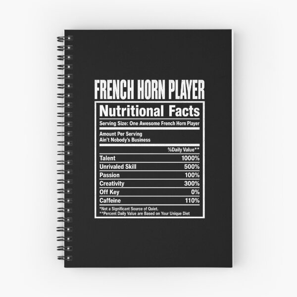 Item preview, French Horn Player Nutritional Facts designed and sold by Randomera.