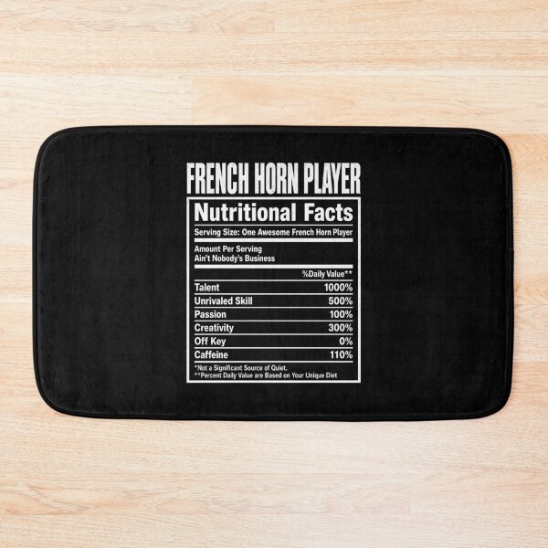 Item preview, French Horn Player Nutritional Facts designed and sold by Randomera.