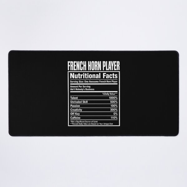 Item preview, French Horn Player Nutritional Facts designed and sold by Randomera.