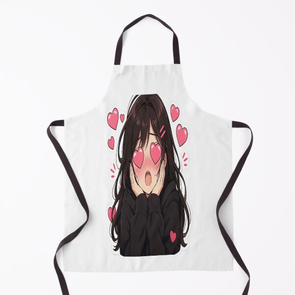 Item preview, Heart Eyes Anime Girl – Cute Love Reaction Sticker designed and sold by Funky Fable studio.