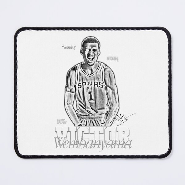 Item preview, Victor Wembanyama, Basketball, Sports, NBA, Black and White designed and sold by BigBossHideout.