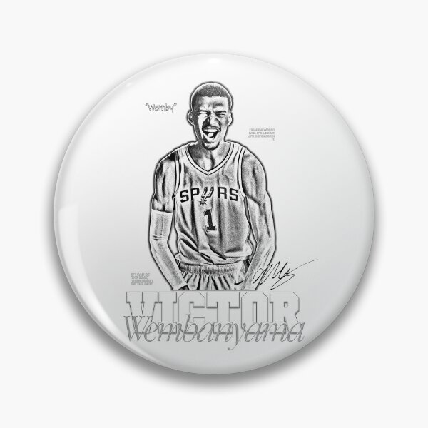 Item preview, Victor Wembanyama, Basketball, Sports, NBA, Black and White designed and sold by BigBossHideout.