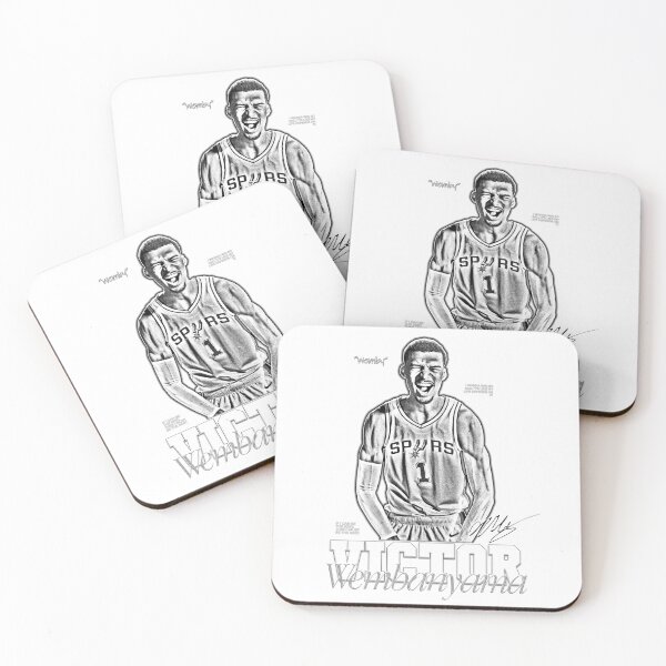 Item preview, Victor Wembanyama, Basketball, Sports, NBA, Black and White designed and sold by BigBossHideout.