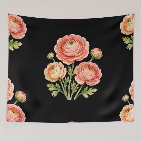 Item preview, Minimal Ranunculus Botanical Watercolor designed and sold by ColorSplash123.