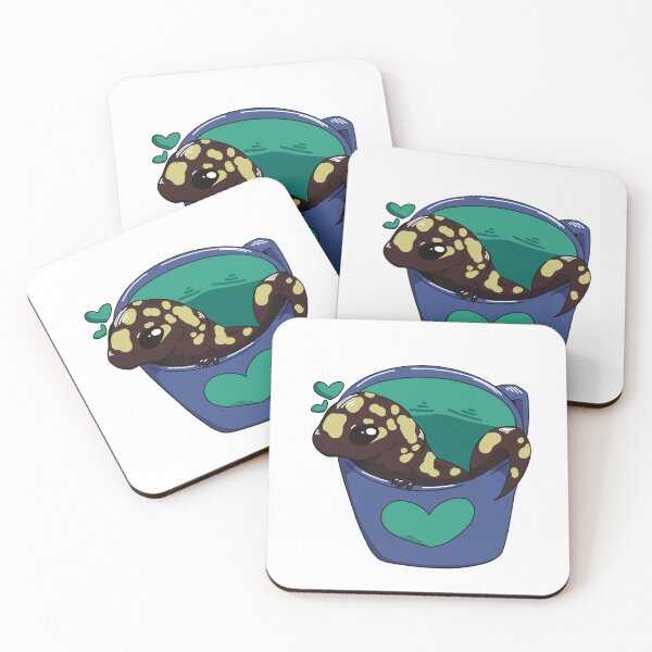 Item preview, Lizard in a Cup (black+yellow-spots ver.) designed and sold by Dragon Blossom Art.