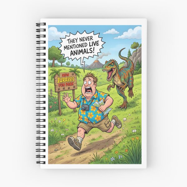Item preview, Tourist Chased by dinosaur in Family Fun Park designed and sold by Museum Of Non-Existing Art.