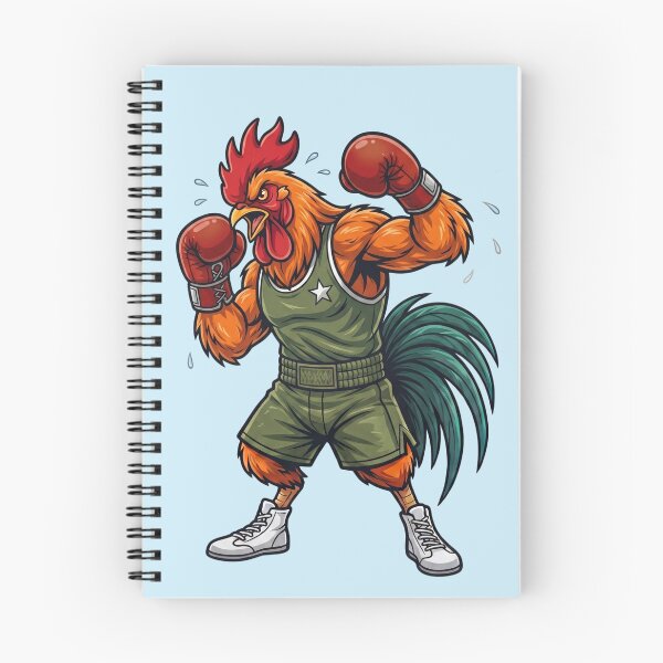 Item preview, Badass Boxing Rooster Fighting Stance Gym Mascot designed and sold by BreezifyDesignStudio.