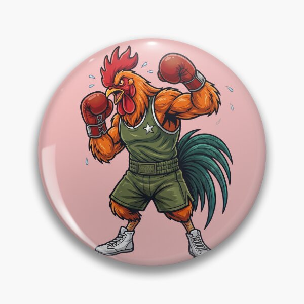 Item preview, Badass Boxing Rooster Fighting Stance Gym Mascot designed and sold by BreezifyDesignStudio.