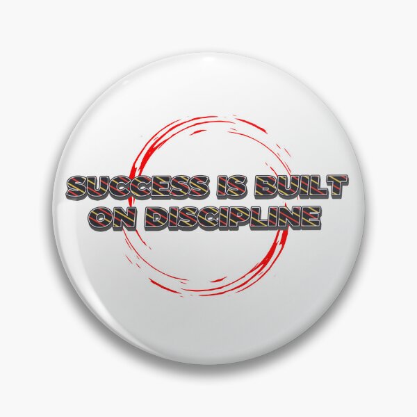 Item preview, Success Is Built on Discipline Motivational Quote Design designed and sold by SalinahYahya.