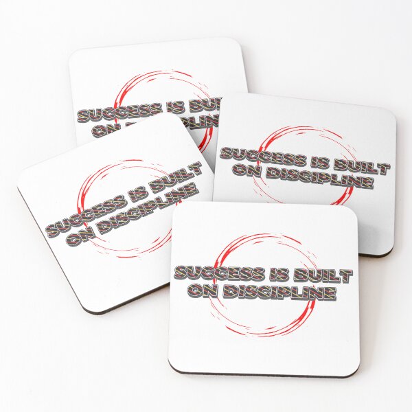 Item preview, Success Is Built on Discipline Motivational Quote Design designed and sold by SalinahYahya.