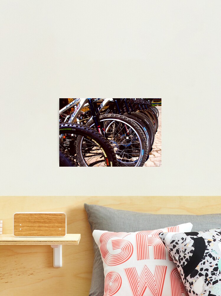 Thumbnail 2 of 3, Photographic Print, Lined up Bikes designed and sold by MaluC.