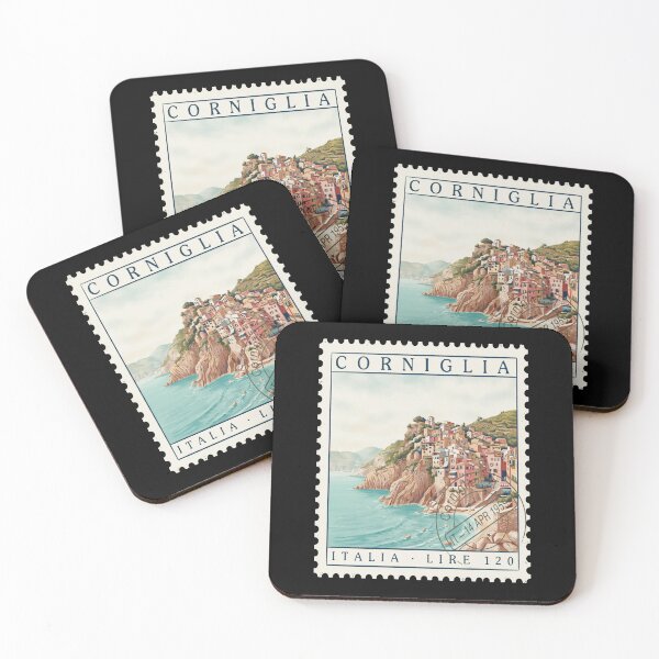 Item preview, Corniglia Italy Cinque Terre Clifftop Stamp Sticker designed and sold by stickercuffs.