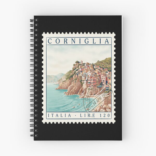 Item preview, Corniglia Italy Cinque Terre Clifftop Stamp Sticker designed and sold by stickercuffs.