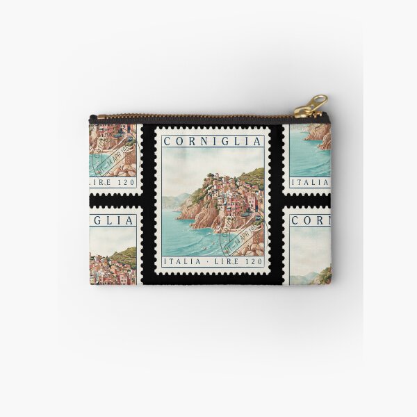 Item preview, Corniglia Italy Cinque Terre Clifftop Stamp Sticker designed and sold by stickercuffs.