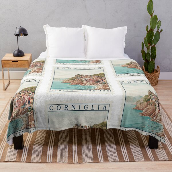 Item preview, Corniglia Italy Cinque Terre Clifftop Stamp Sticker designed and sold by stickercuffs.
