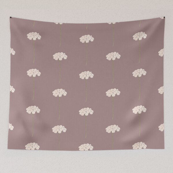 Item preview, A delicate and minimalist print featuring a light white wildflower on a long, slender stem. The clean white background creates a feeling of airiness, elegance, and Scandinavian calm. designed and sold by Grin Katalina Floral Patterns & Cozy Art.