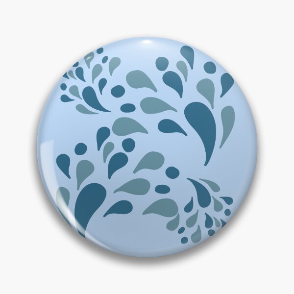Item preview, Abstract Blue Droplets – Modern Organic Paisley Raindrop Pattern designed and sold by ​Jyoti Digital Artist.