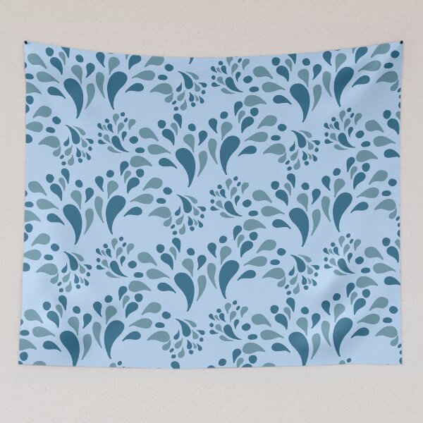 Item preview, Abstract Blue Droplets – Modern Organic Paisley Raindrop Pattern designed and sold by Jyoti-Quotes.