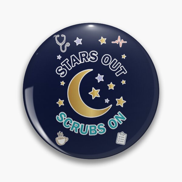 Item preview, Stars Out Scrubs On Funny Night Shift Nurse Healthcare Worker Gift Tshirt designed and sold by HopeAndHustle.