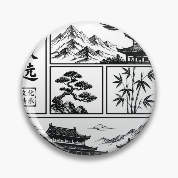 Item preview, Chinese Heritage Ancient China Landscape – Vintage Asian Poster Traditional Culture Artwork.  designed and sold by TialCorner.