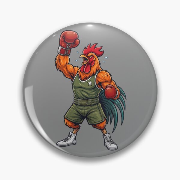 Item preview, Badass Champion Boxing Rooster Victory Cheer Mascot designed and sold by BreezifyDesignStudio.