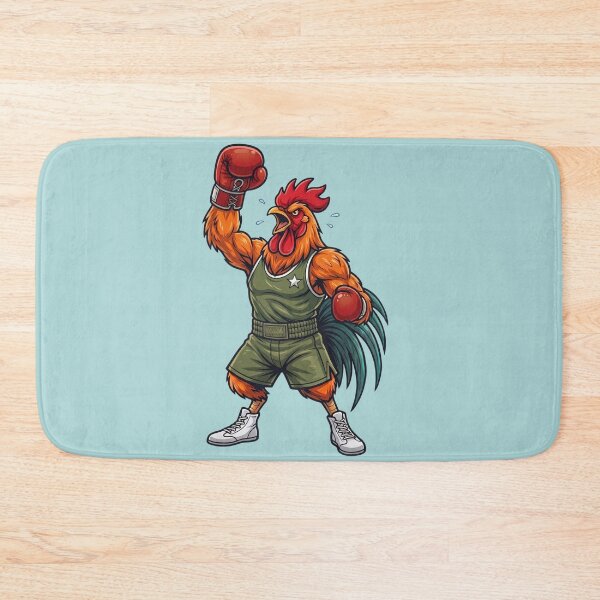 Item preview, Badass Champion Boxing Rooster Victory Cheer Mascot designed and sold by BreezifyDesignStudio.