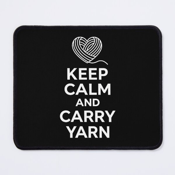 Item preview, Keep Calm and Carry Yarn Funny Knitting Crochet Gift designed and sold by dudelinart.