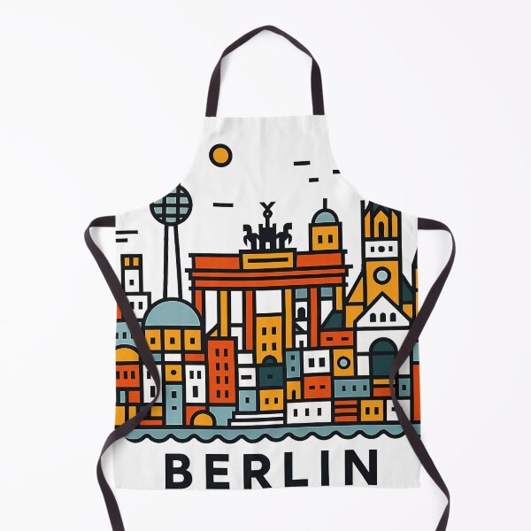 Item preview, Berlin Germany Travel Souvenir - Brandenburg Gate & TV Tower Art designed and sold by OzzFrequency.