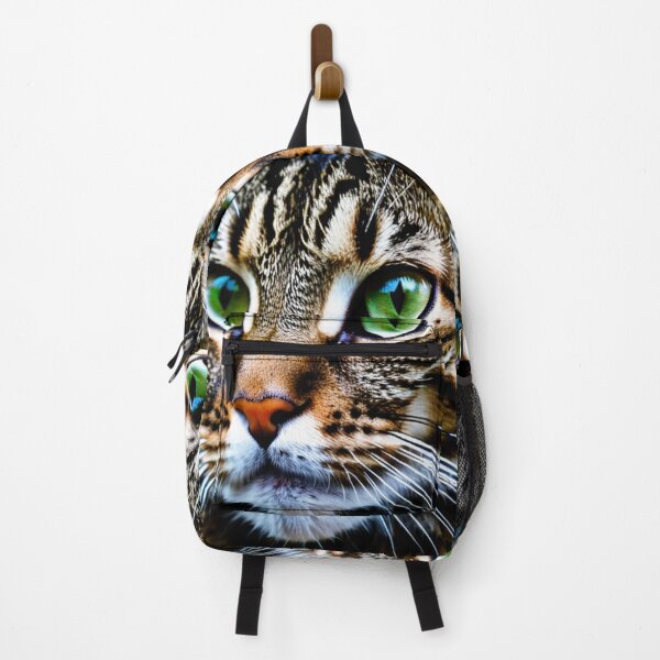 Item preview, Animals - Tabby Cat with a Hypnotic Gaze, Feline Portrait with Green Eyes designed and sold by World-Pets.