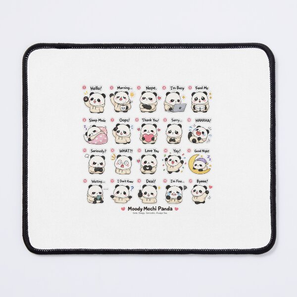 Item preview, Moody Mochi Panda – Cute Characters with Attitude Sticker Pack designed and sold by FAZ-DESIGNS.