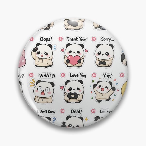 Item preview, Moody Mochi Panda – Cute Characters with Attitude Sticker Pack designed and sold by FAZ-DESIGNS.