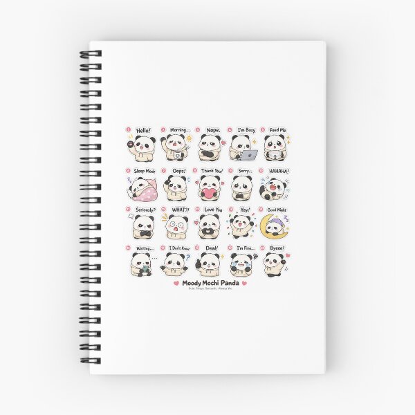 Item preview, Moody Mochi Panda – Cute Characters with Attitude Sticker Pack designed and sold by FAZ-DESIGNS.