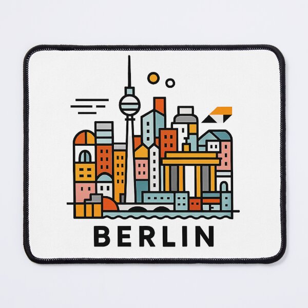 Item preview, Berlin Germany Travel Souvenir - Brandenburg Gate & TV Tower Art designed and sold by OzzFrequency.