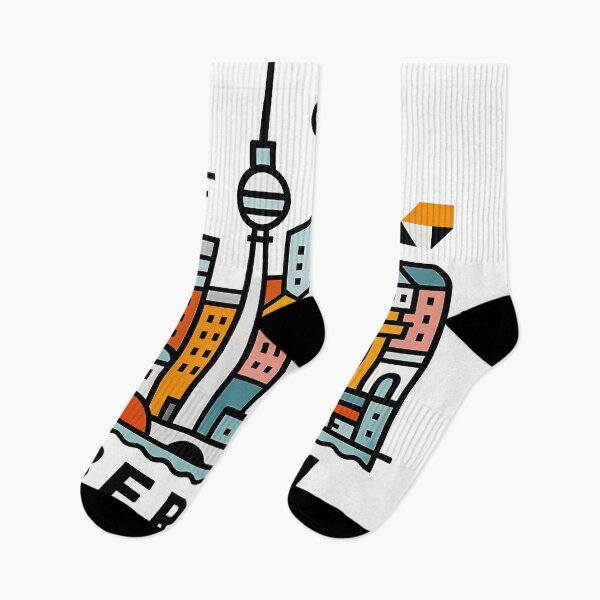 Item preview, Berlin Germany Travel Souvenir - Brandenburg Gate & TV Tower Art designed and sold by OzzFrequency.