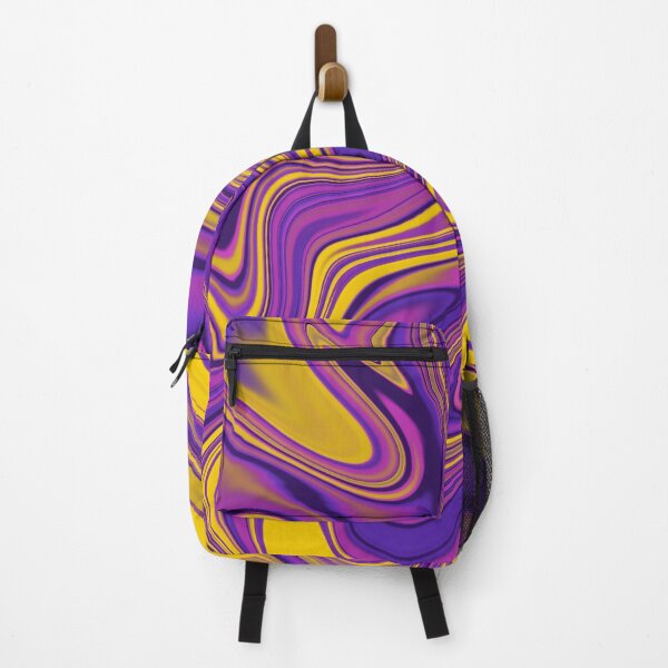 Item preview, Vibrant Purple and Yellow Liquid Marble Abstract Background designed and sold by Happyabstract.