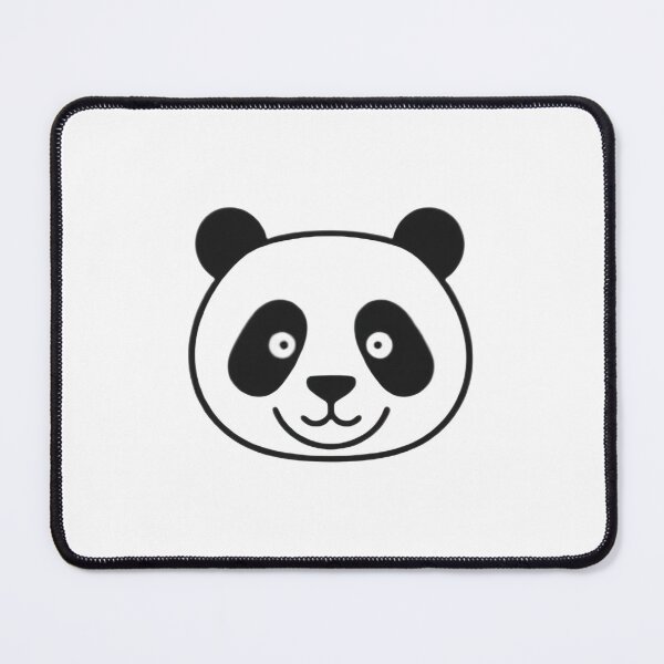 Item preview, Minimalist Blackout Panda Face designed and sold by Doka Images.
