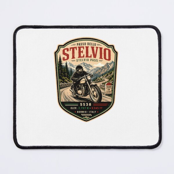 Item preview, Passo Dello Stelvio Stelvio Pass SS38 Bormio Italy Motorcycle Rider Alpine Road Trip designed and sold by Simsimah26Parks.