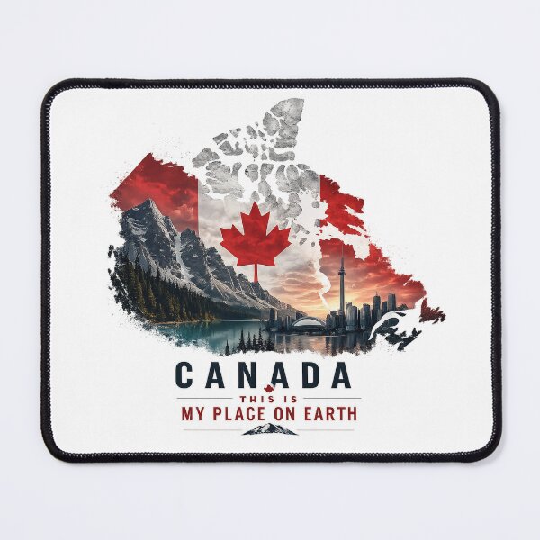 Item preview, Canada Map Travel Art My Place On Earth designed and sold by JMDG Studio.